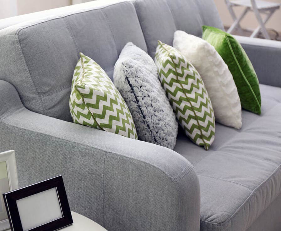 Pillows on a sofa