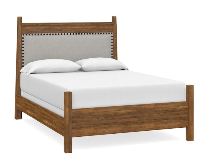 Benchmade Heritage Maple Upholstered Panel Bed
