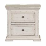 Big Valley 2 Drawer Night Stand with Charging Station