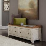 Farmhouse Reimagined Storage Hall Bench - Image 2