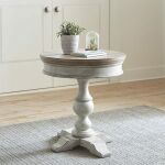 Heartland Round Pedestal Chair Side Table - Image 2