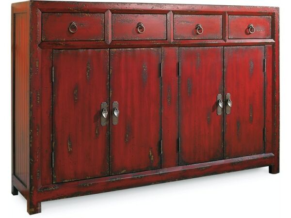 Seven Seas Red Asian Cabinet