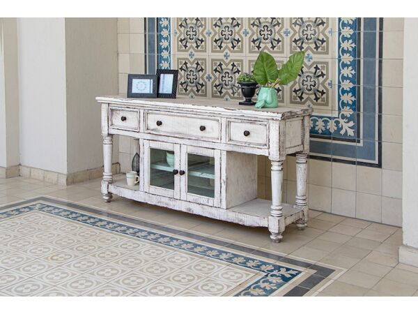 Aruba 70" Tv Stand With 4 Drawers And 2 Doors White - Image 5