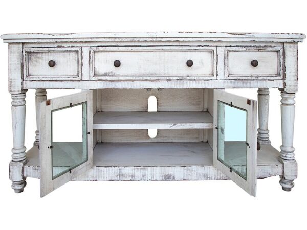 Aruba 70" Tv Stand With 4 Drawers And 2 Doors White - Image 3