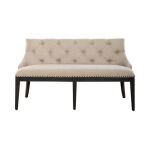 Americana Farmhouse Uph Shelter Dining Bench- Black - Image 2