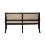 Americana Farmhouse Uph Shelter Dining Bench- Black - Image 4