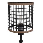 Stylecraft Black Metal Mini Lamp with Cage Shade and Edison Bulb - Image 3