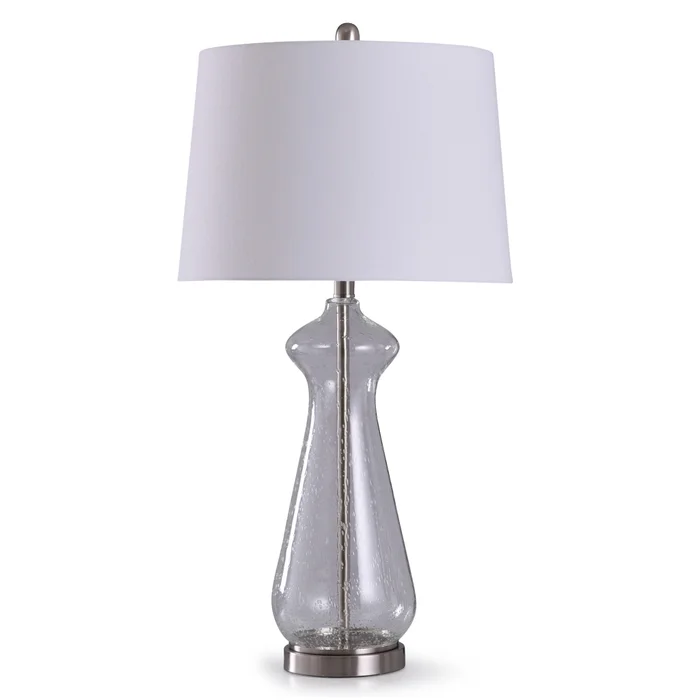 Stylecraft Clear Seed Glass Table Lamp
