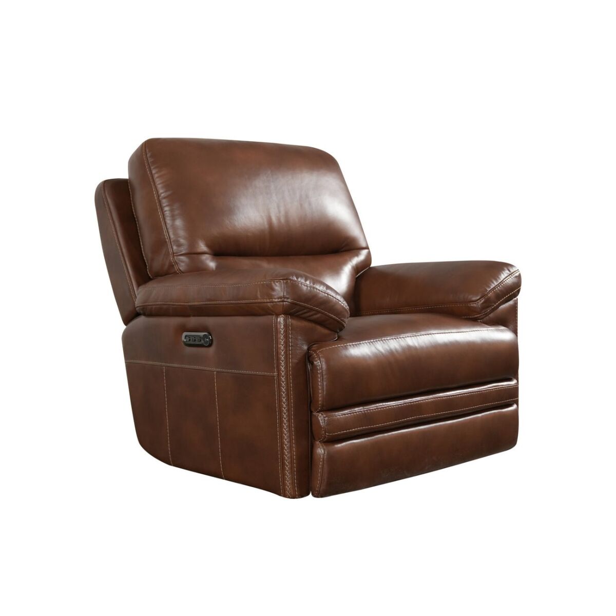 David Pecan Leather Power Gliding Recliner with Power Headrest & Lumbar David Pecan Leather Power Gliding Recliner with Power Headrest & Lumbar - Image 1