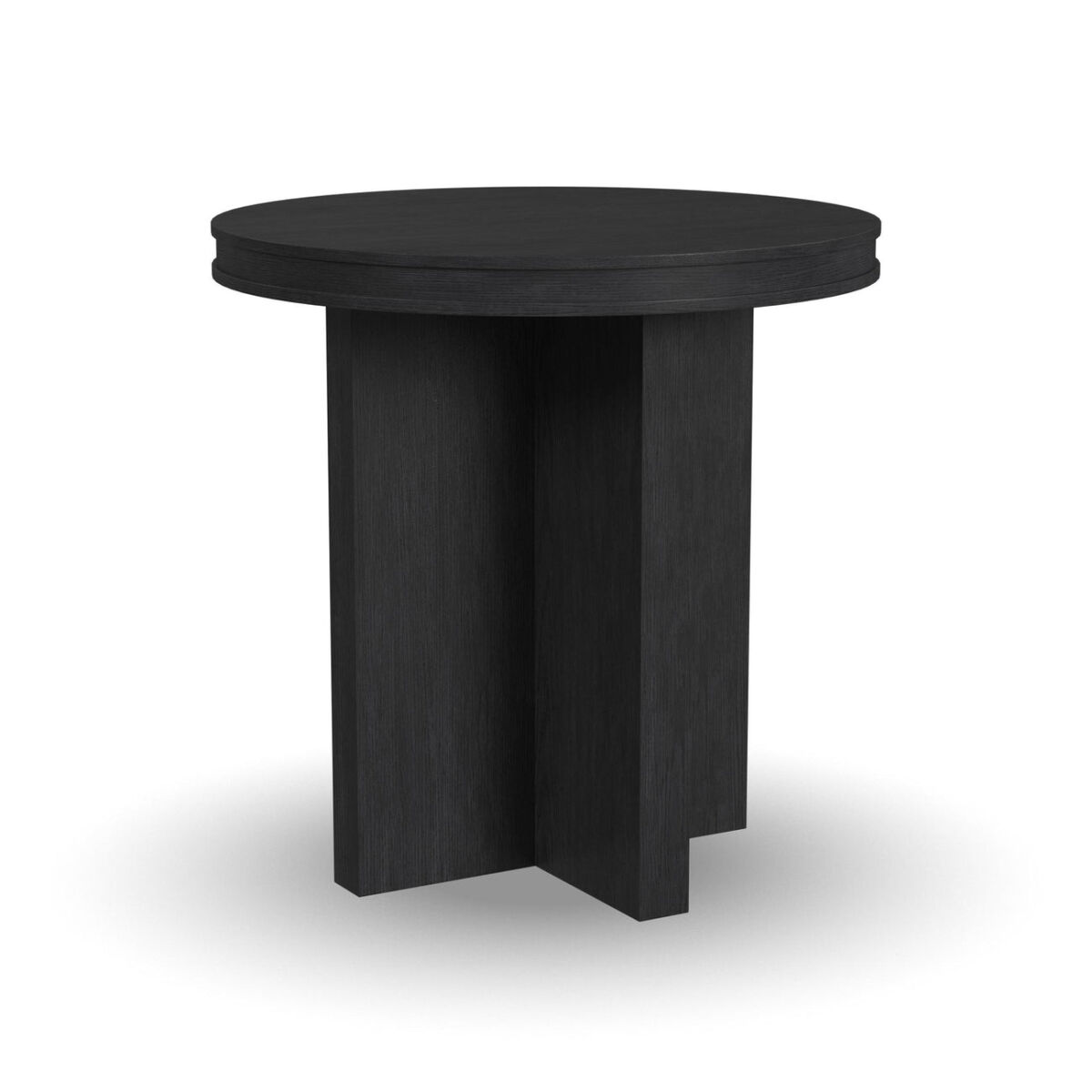 Waterfall Black Round End Table Waterfall Black Round End Table - Image 1