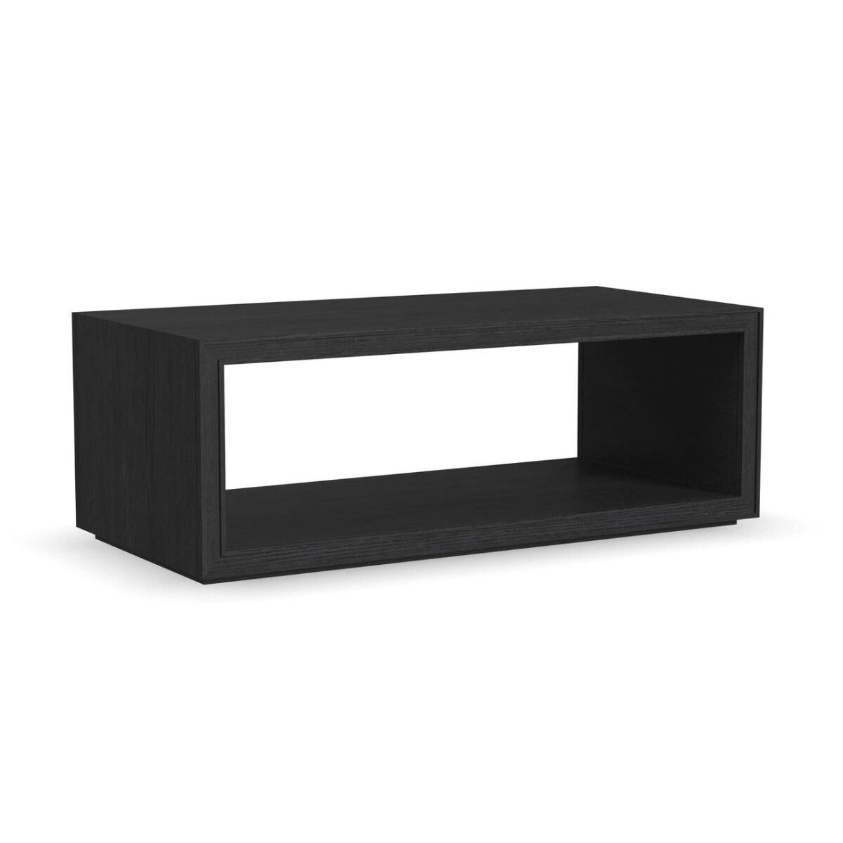 Waterfall Black Rectangular Coffee Table with Casters Waterfall Black Rectangular Coffee Table with Casters - Image 1