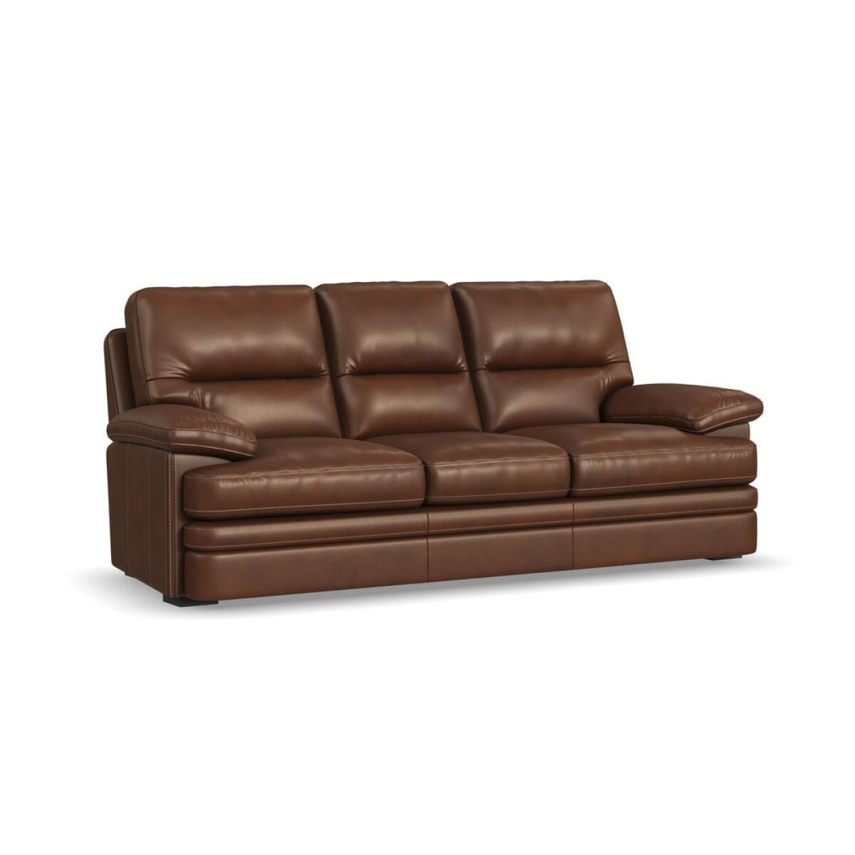 David Pecan Leather Sofa David Pecan Leather Sofa - Image 1