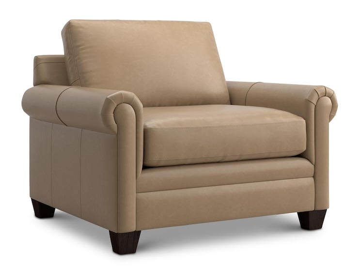 Carolina Leather Panel Arm Chair and a Half