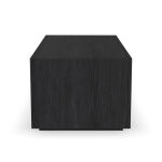 Waterfall Black Rectangular Coffee Table with Casters - Image 3