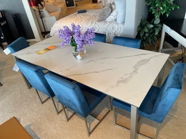 Amisco Nicholson Dining Table and Six Chairs