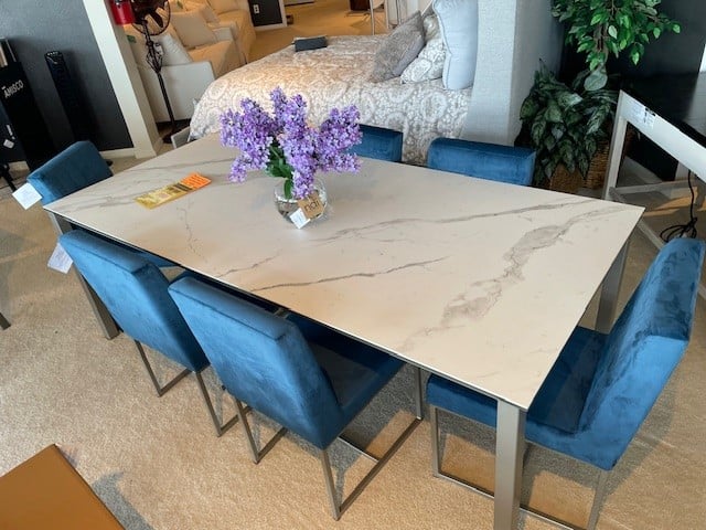 Amisco Nicholson Dining Table and Six Chairs