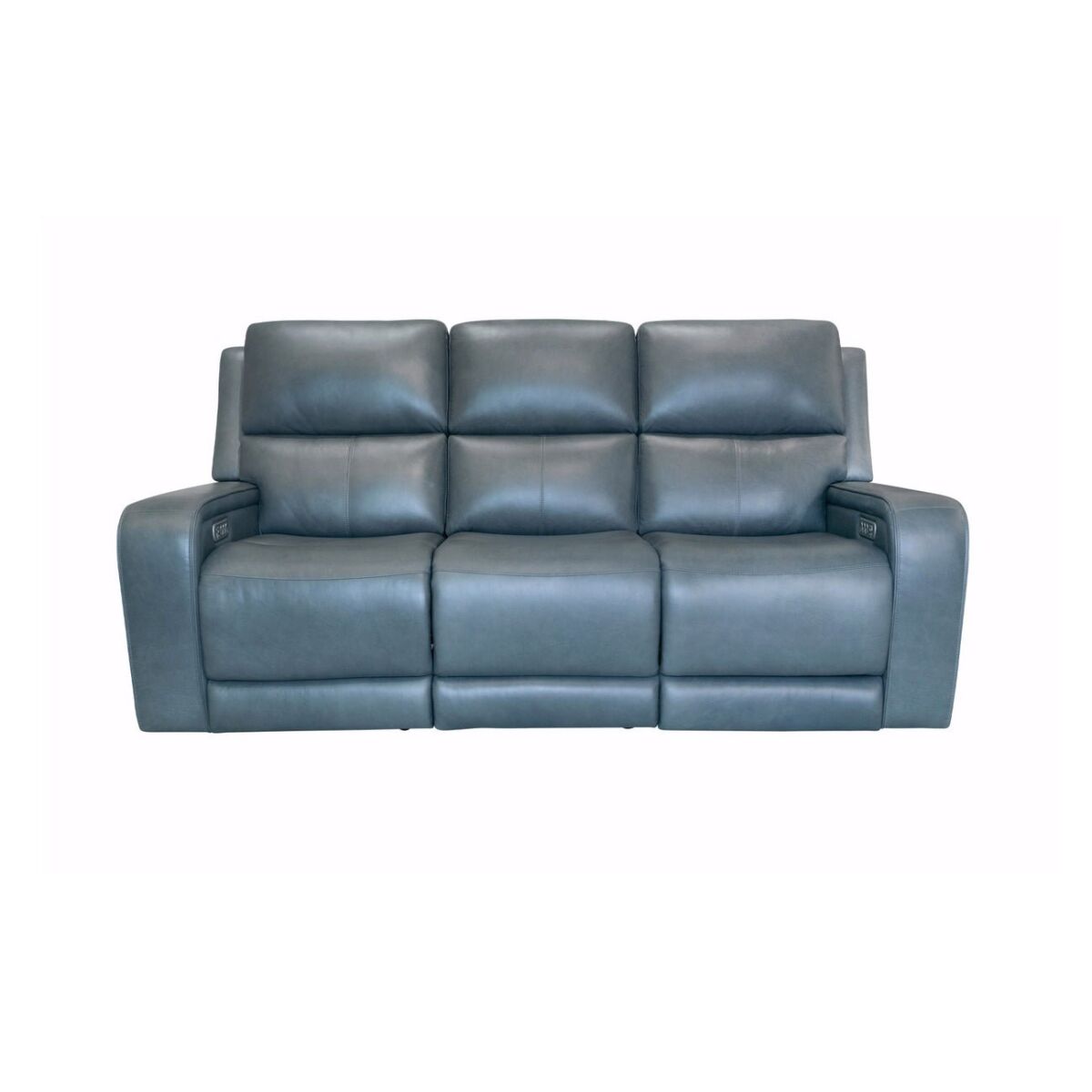 Oasis Storm Leather Power Reclining Sofa with Power Headrests, Lumbar, Heat & Massage Retreat P3 Sofa - Image 1