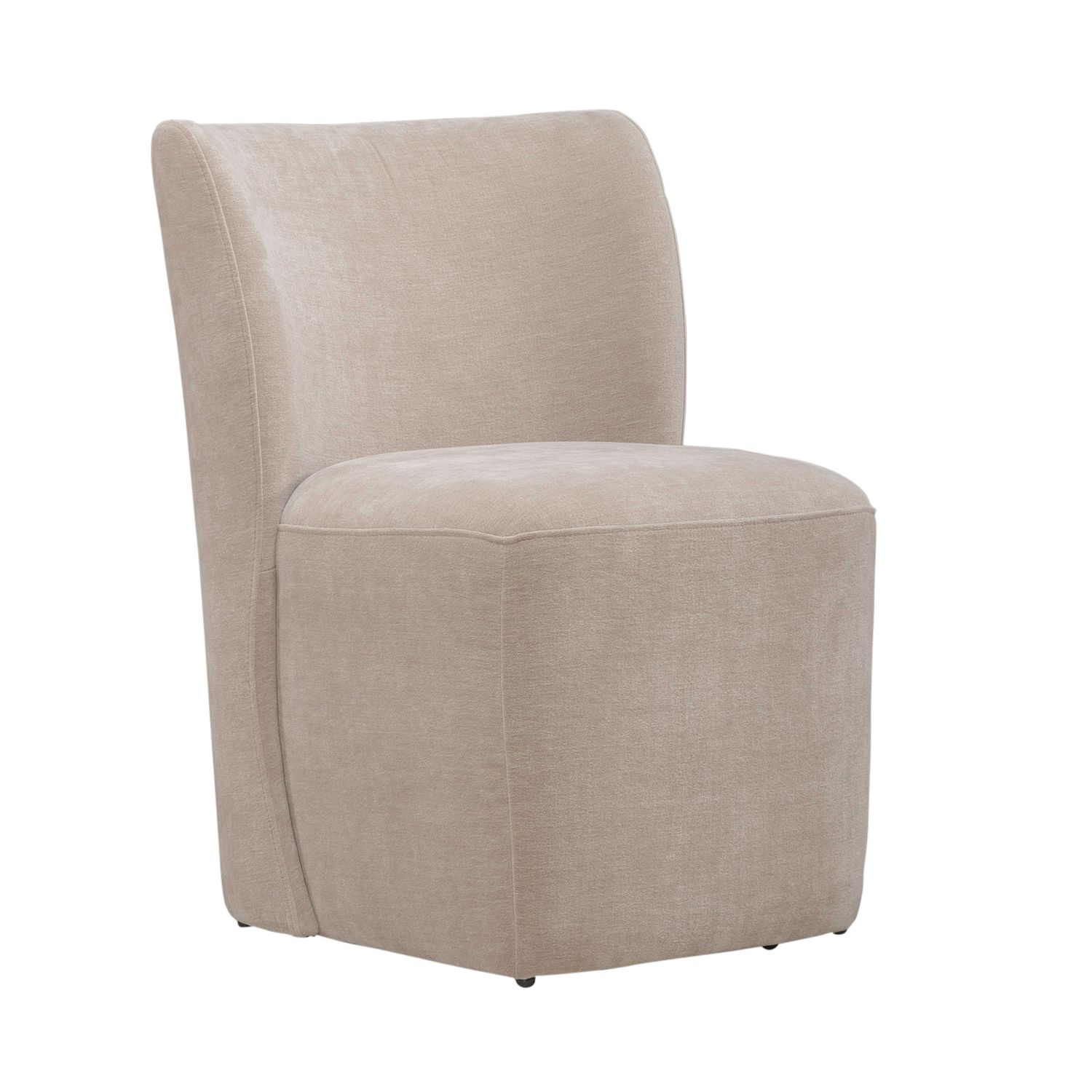 Accent Dining Chair with Casters Wicker