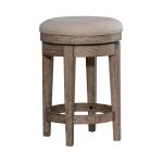 City Scape Upholstered Swivel Console Stool
