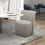 Accent Dining Chair with Casters Truffle - Image 3