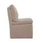 Accent Dining Chair w/ Casters Wicker - Image 2