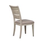 Farmhouse Reimagined Ladder Back Upholstered Side Chair - Image 3