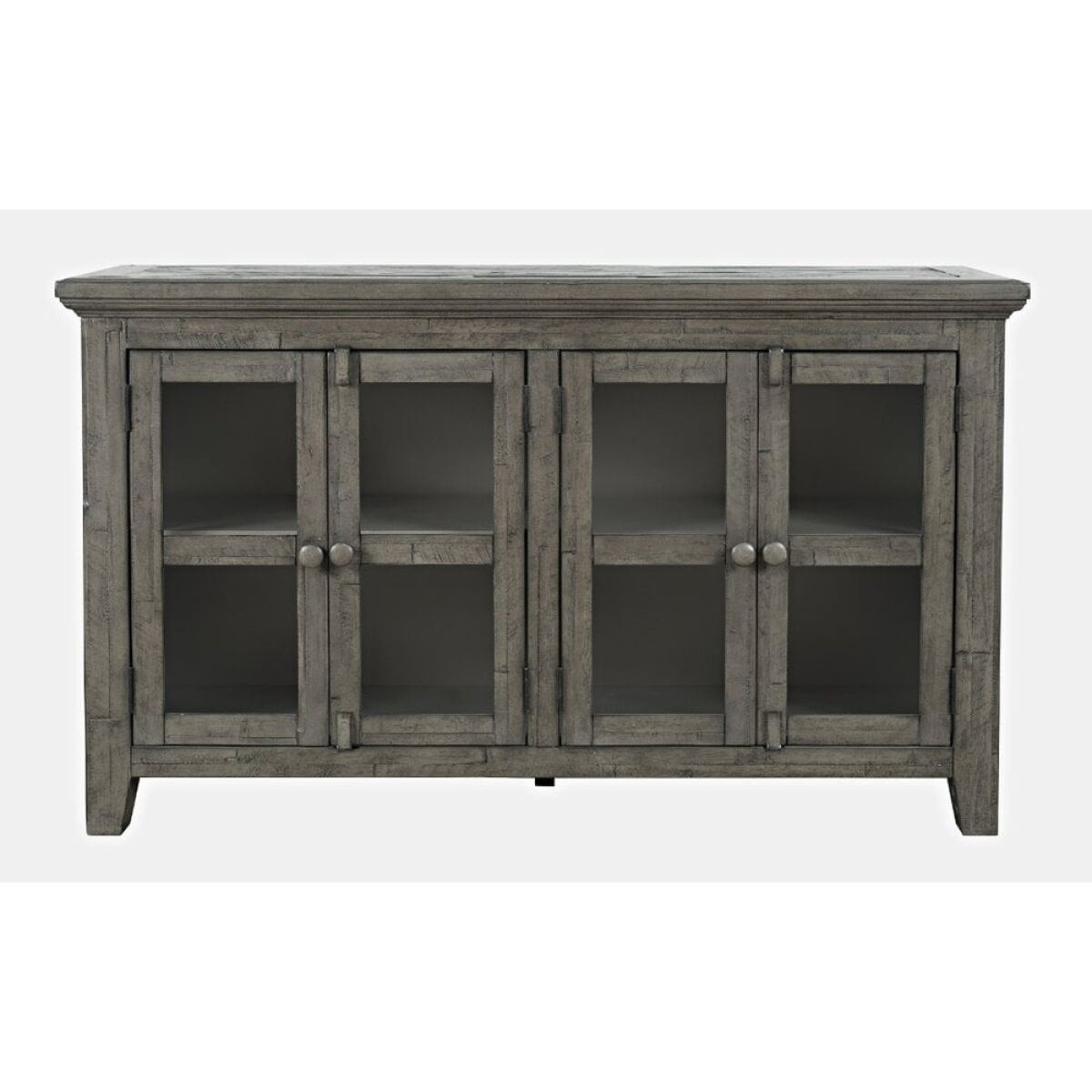 Rustic Shore 4 Door Low Accent Cabinet Stone Rustic Shore 4 Door Low Accent Cabinet Stone - Image 1