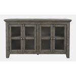Rustic Shore 4 Door Low Accent Cabinet Stone