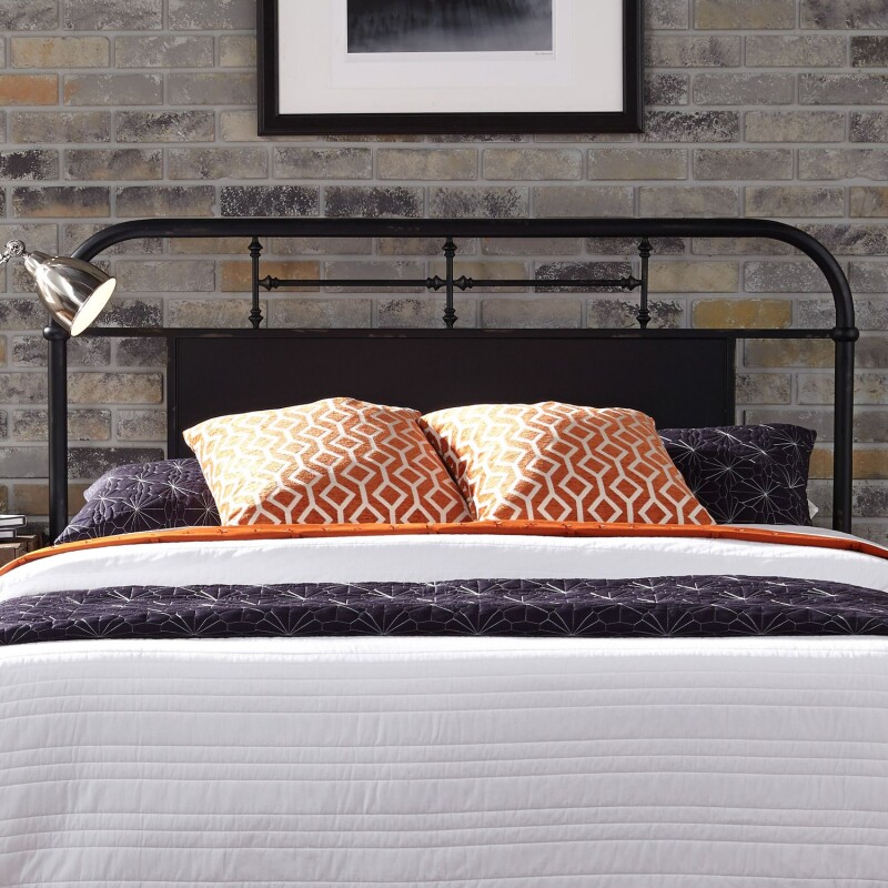 Vintage Series Queen Metal Headboard - Black