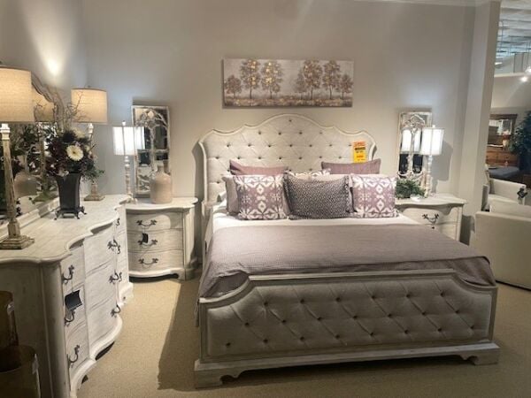 Bernhardt Mirabelle King Bed, Dresser, Mirror, and Two Nightstands