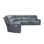 Flexsteel Admiral Fabric Power Reclining Sectional with Power Headrest, Lumbar, Heat, & Massage - Image 2