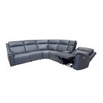 Flexsteel Admiral Fabric Power Reclining Sectional with Power Headrest, Lumbar, Heat, & Massage - Image 3