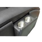 Flexsteel Wyatt Gunmetal Leather Power Reclining Sectional with Power Headrest & Lumbar - Image 6