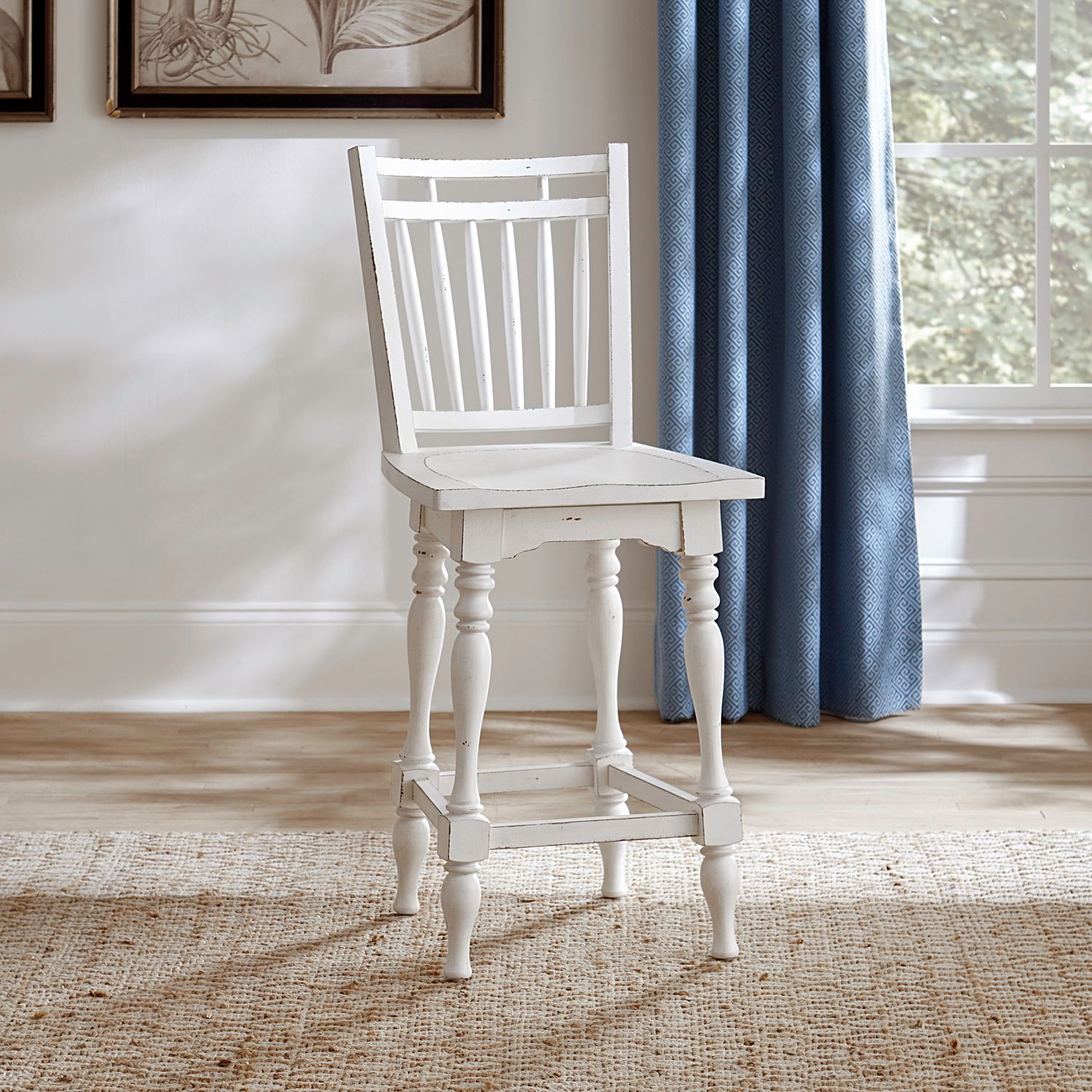 Liberty Magnolia Manor Spindle Swivel Stool