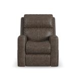 Flexsteel Score Fabric & Leather Power Lift Recliner - Image 3