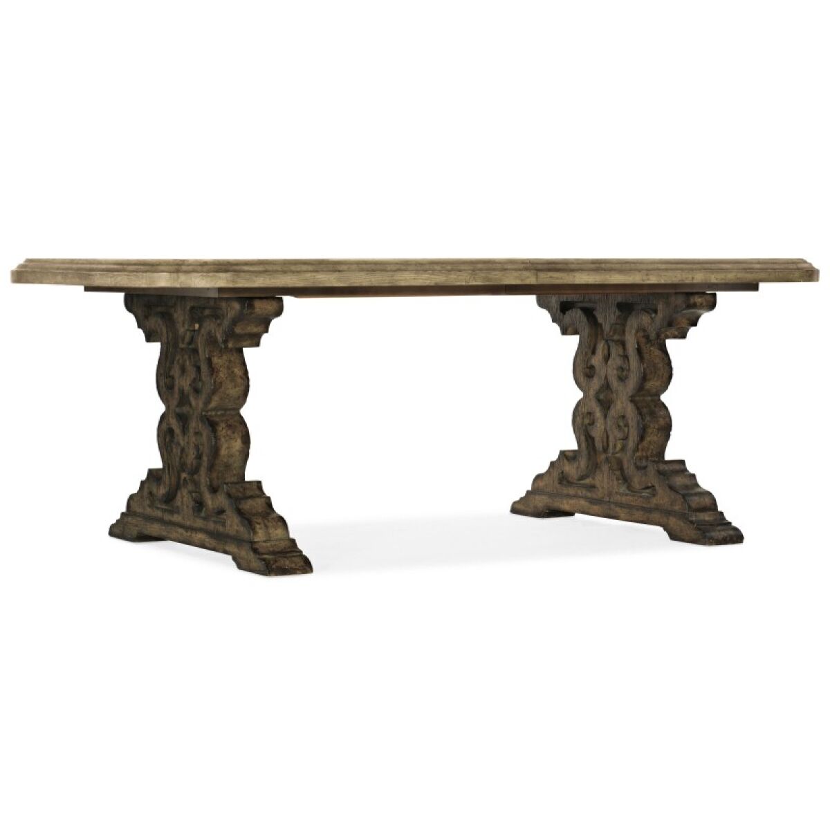 d44118d08f0335a833edcba11a3854a5 Casual Dining La Grange Le Vieux 86in Double Pedestal Table w/2-18in Leaves - Image 1