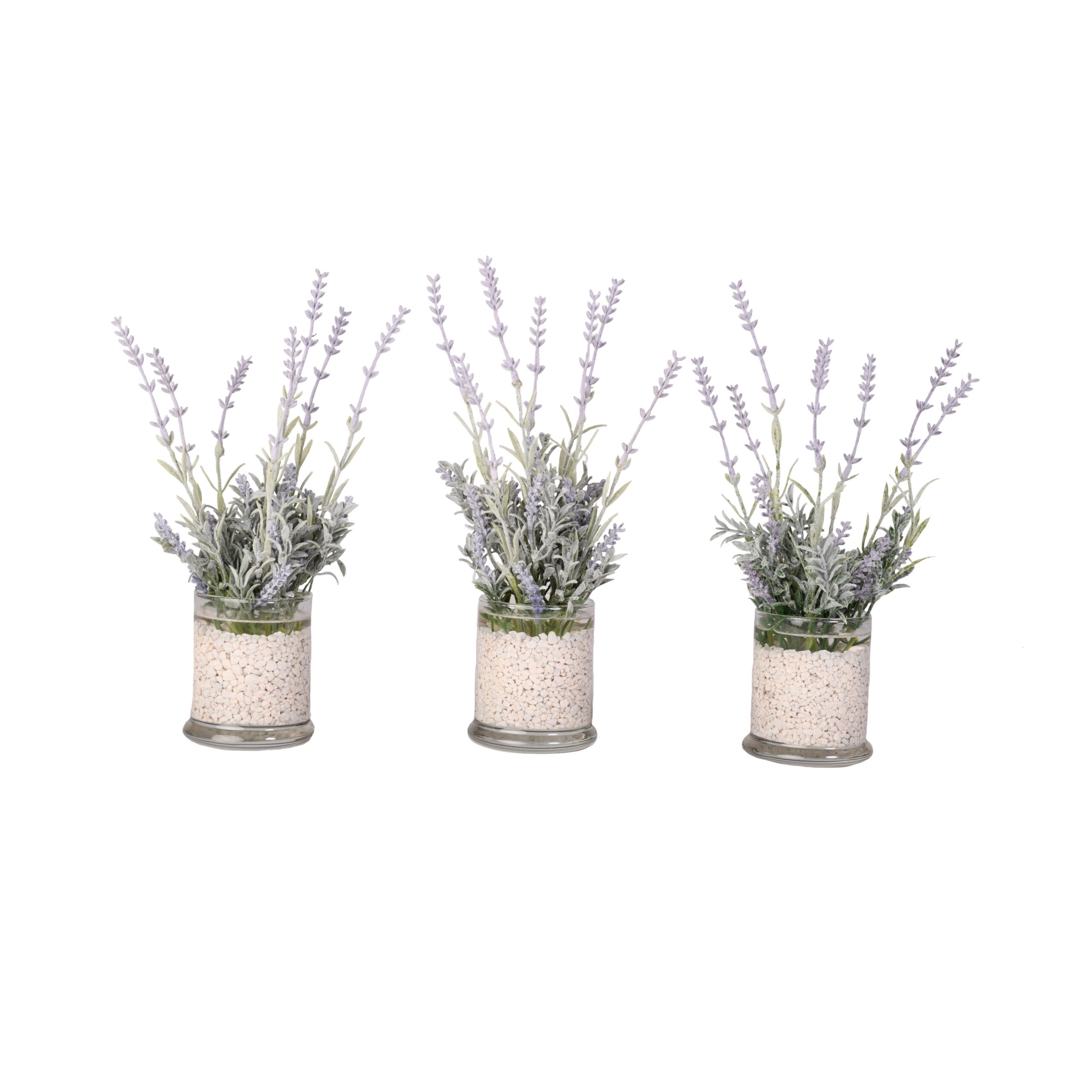 DW Silks Lavender Branches in Small Vase – Set of 3