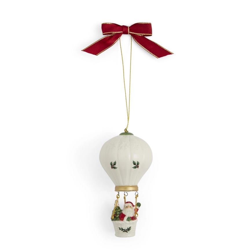 Hot Air Balloon Santa Ornament