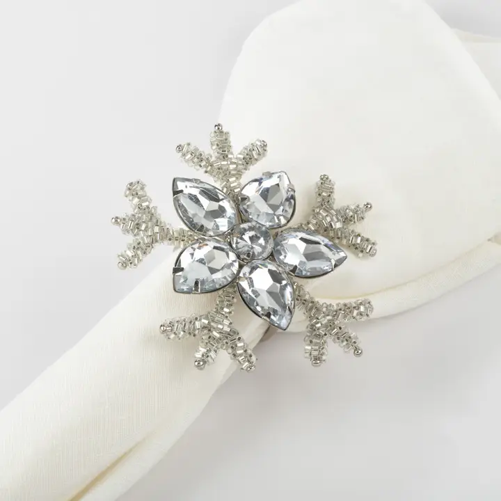 Snowflake Jewel Napkin Rings