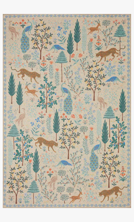 Rifle Paper Co. x Loloi Menagerie Cream