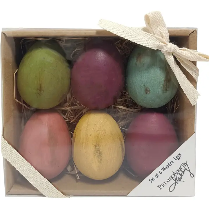Primitive Wooden Eggs